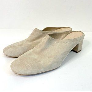 EVERLANE The Day Heel Mule Suede Biege 9